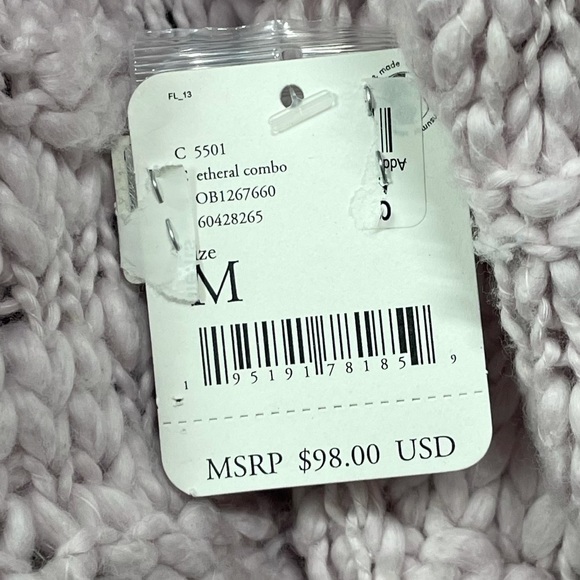 NWT Free People West Palm Sweater Purple Ethereal Combo Size Medium - Picture 6 of 9